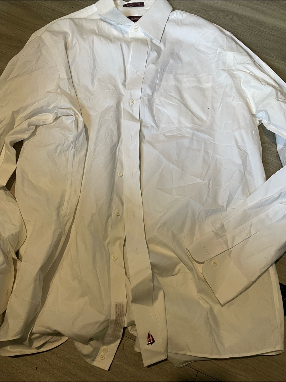 Nordstrom White Long-Sleeve Dress Shirt